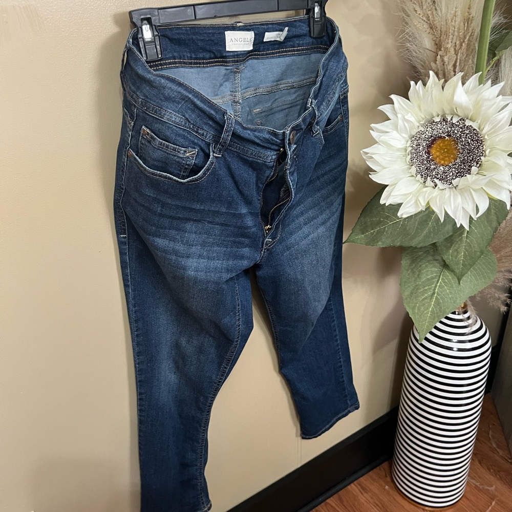 Angels Everflex Curvy Skinny Crop Jeans - Deep Blue